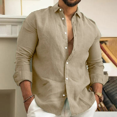 Lightweight Shirt with Classic Collar for Men