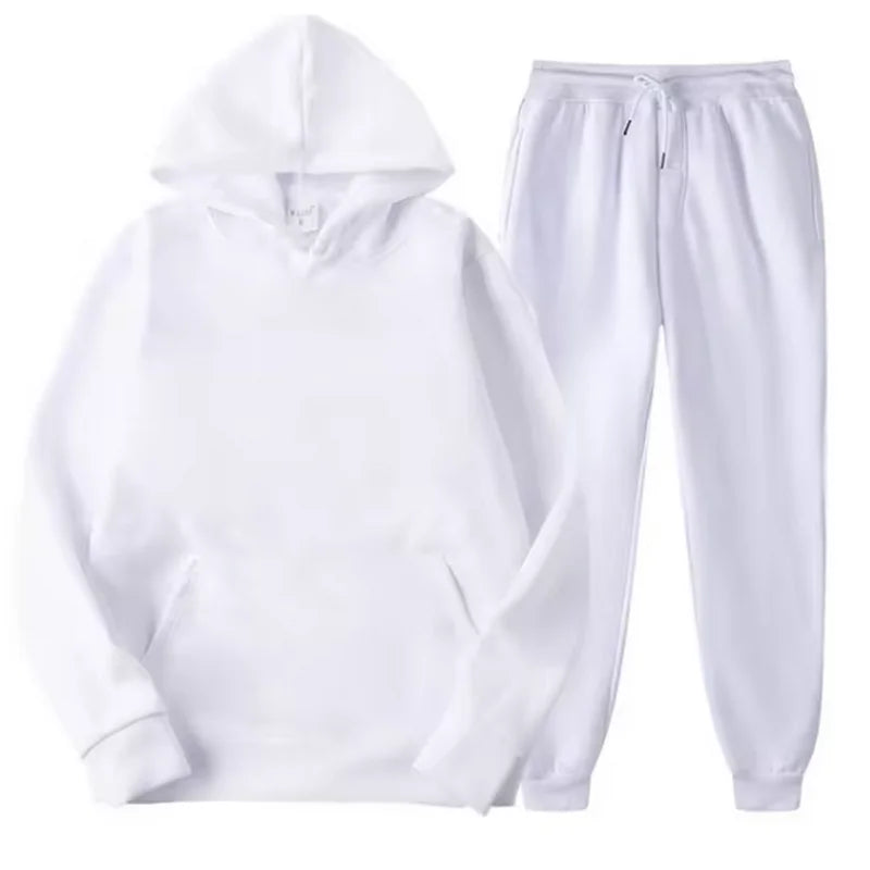 2-delig Tracksuit – Hoodie & Drawstring Pants (Unisex Sportwear)
