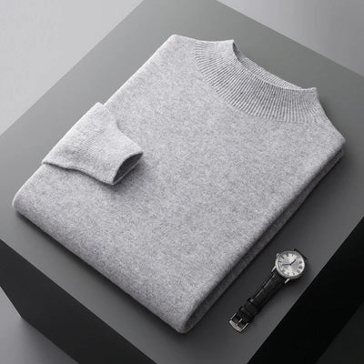 Merino Wool Pullover with Crew Neck for Men