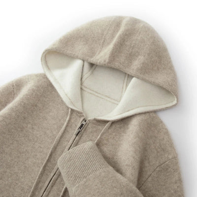 Cashmere Zipper Front Cardigan for Men