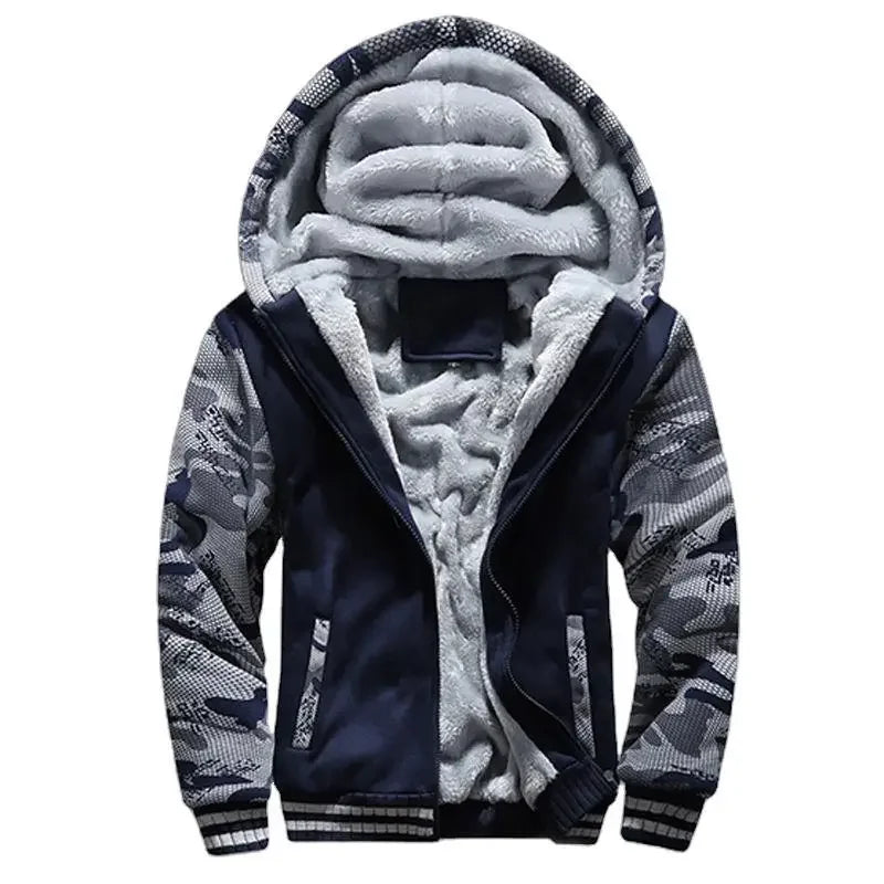 Men's quilted Hooded jacket