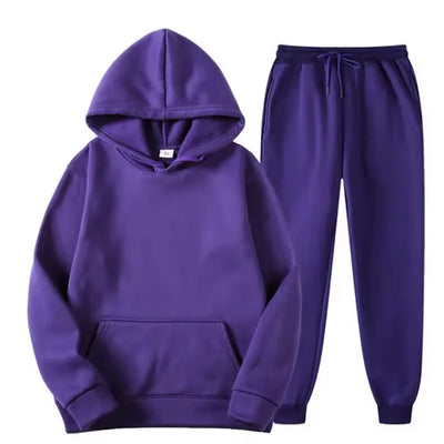 2-delig Tracksuit – Hoodie & Drawstring Pants (Unisex Sportwear)