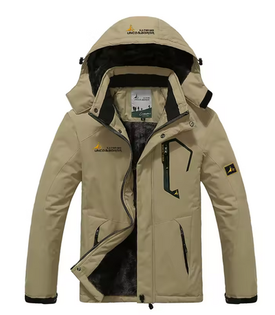 Men's hooded long-sleeved ski jacket