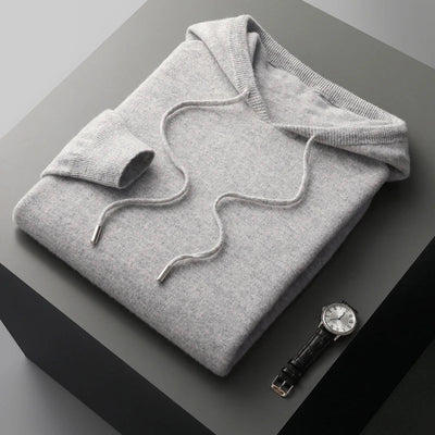 Casual Fit Hooded Jumper with Drawstrings for Men