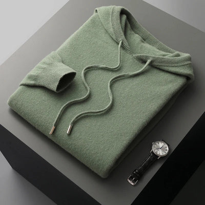 Casual Fit Hooded Jumper with Drawstrings for Men