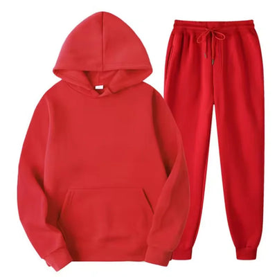 2-delig Tracksuit – Hoodie & Drawstring Pants (Unisex Sportwear)