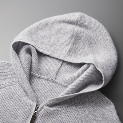 Cashmere Cardigan with Ribbed Cuffs for Men