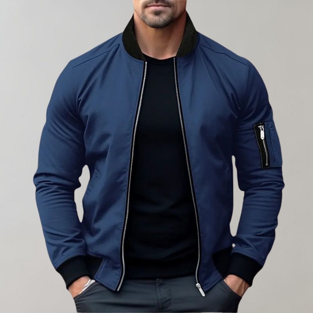 Men's Zip-Up Bomber Jacket