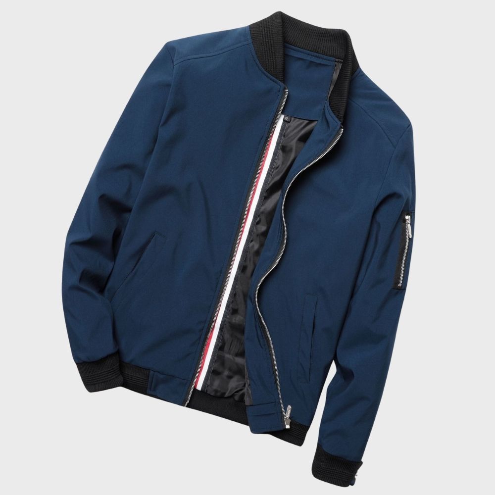 Men's Zip-Up Bomber Jacket