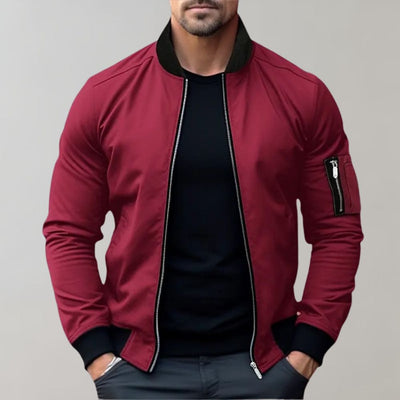 Men's Zip-Up Bomber Jacket