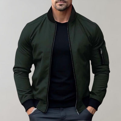Men's Zip-Up Bomber Jacket