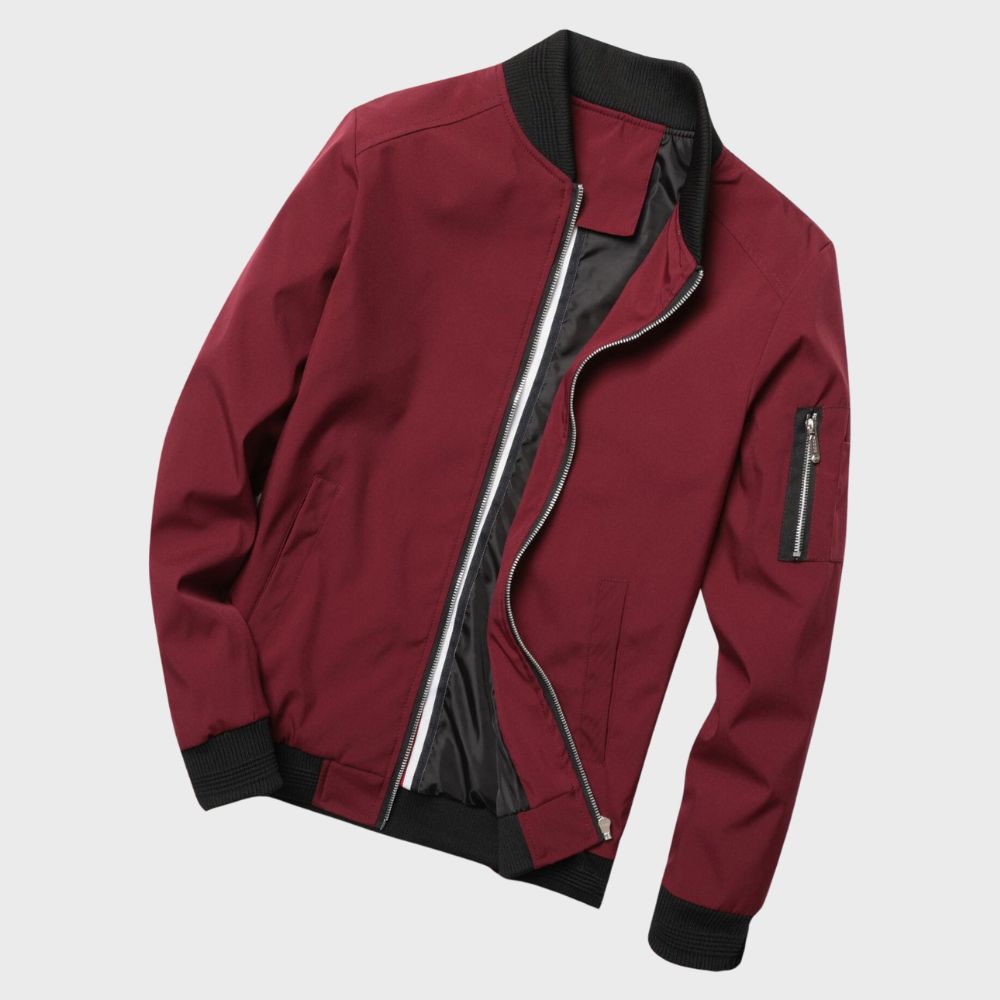 Men's Zip-Up Bomber Jacket