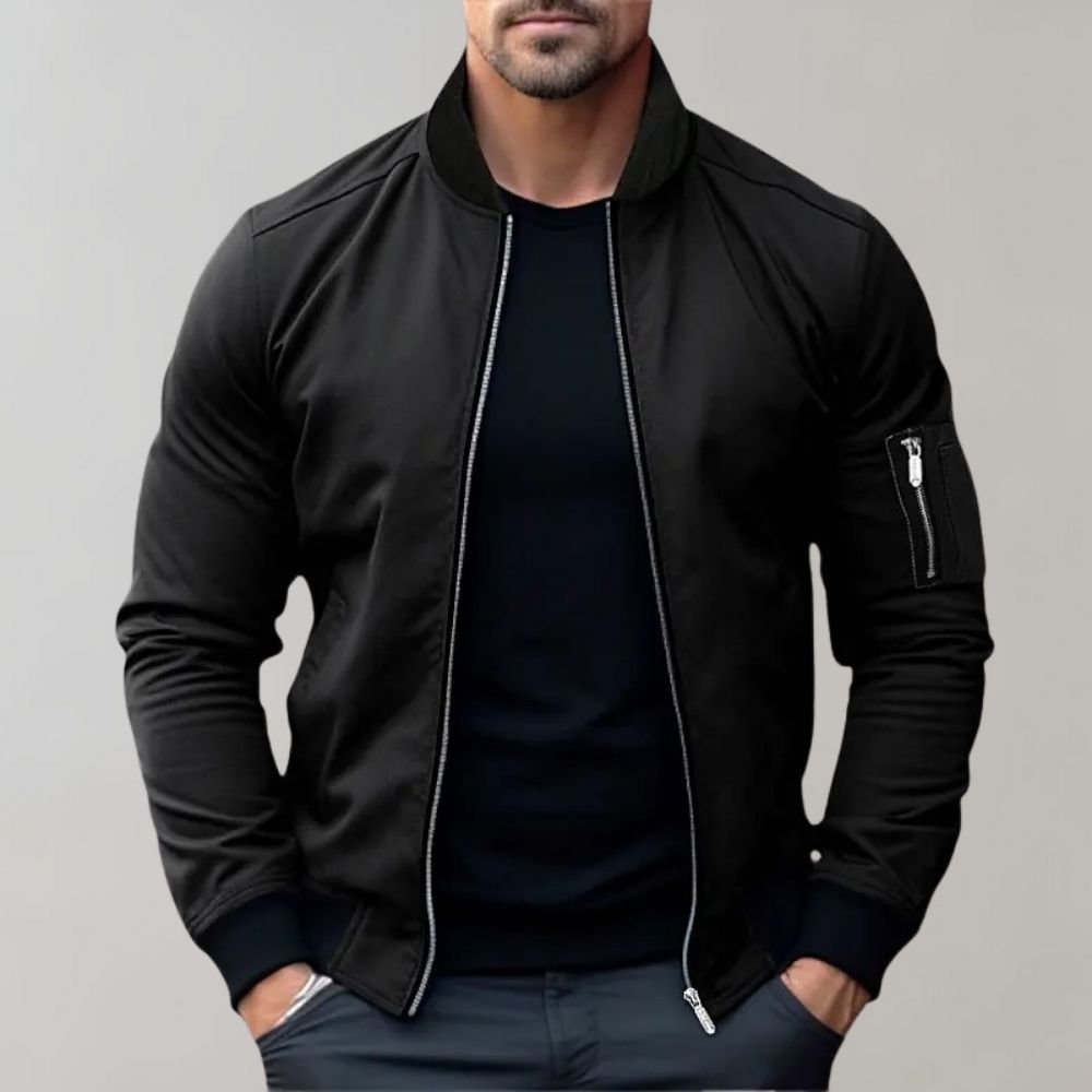 Men's Zip-Up Bomber Jacket