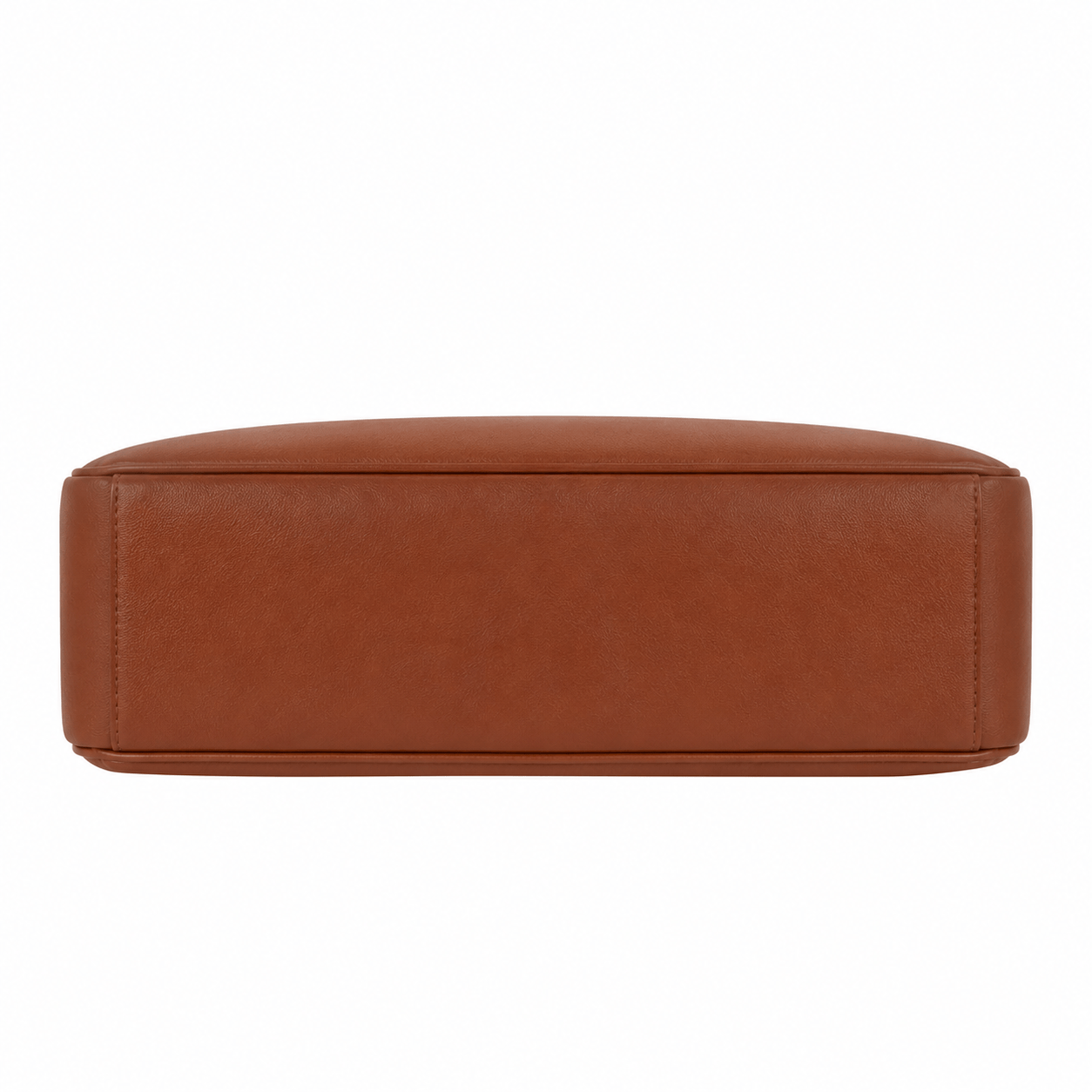 SlimBag brown faux leather shoulder handbag with sleek design and top handle, featuring a spacious interior and subtle branding.