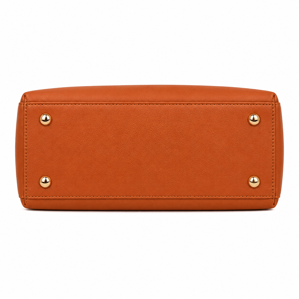 Brown SlimBag structured tote handbag with dual handles, featuring a sleek design and textured finish for everyday style.