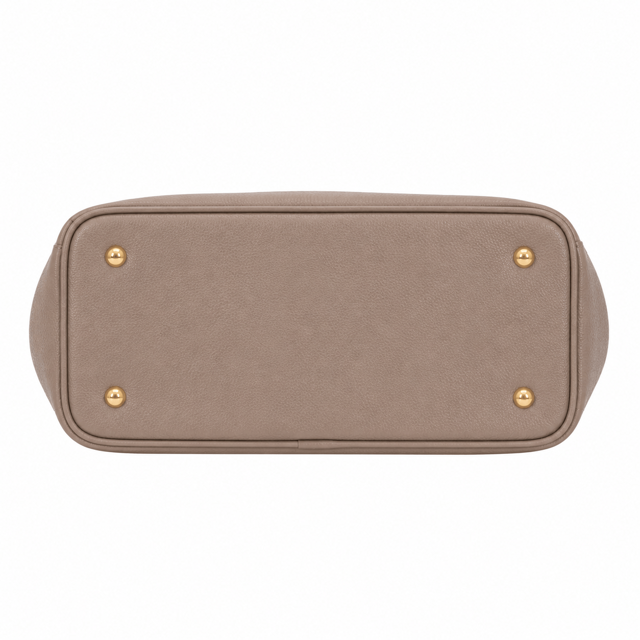 Taupe faux leather SlimBag tote handbag with shoulder strap, featuring a sleek design and spacious interior for everyday use.