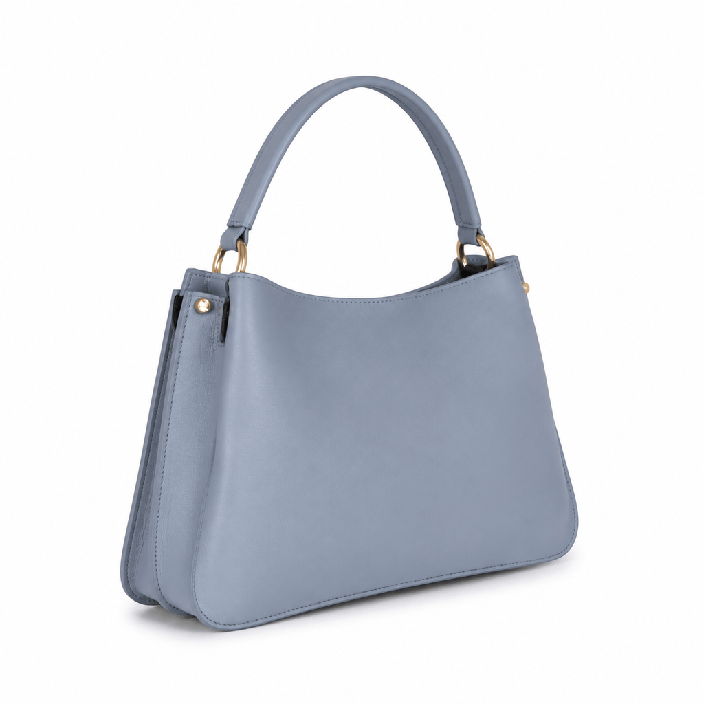 SlimBag Light Blue Faux Leather Shoulder Handbag