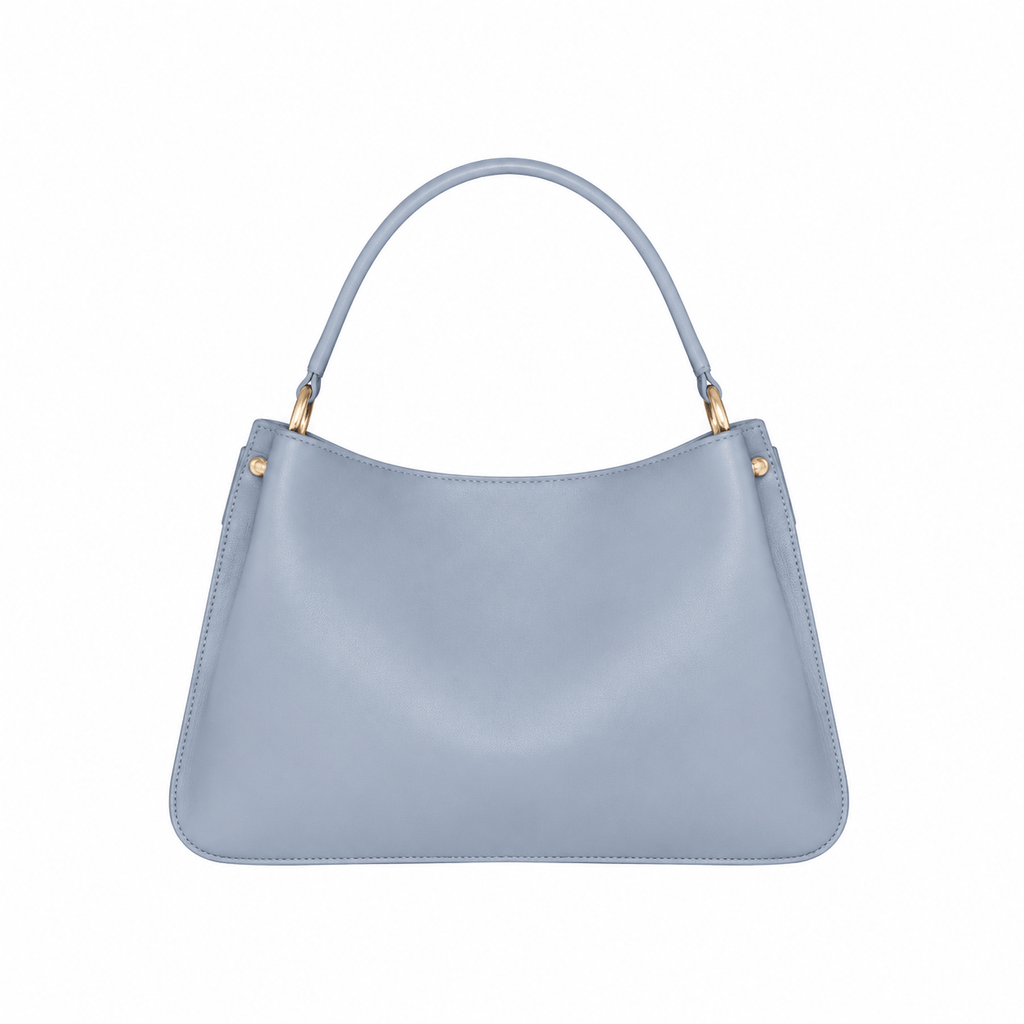 SlimBag Light Blue Faux Leather Shoulder Handbag