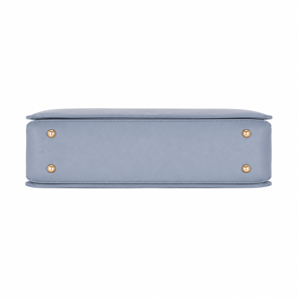 SlimBag Light Blue Faux Leather Shoulder Handbag