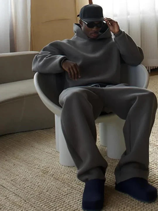 Men’s Relaxed Hoodie Set | Oversized Sweatpants Tracksuit
