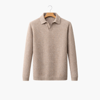 Old Money Style V Neck Polo Shirt for Men