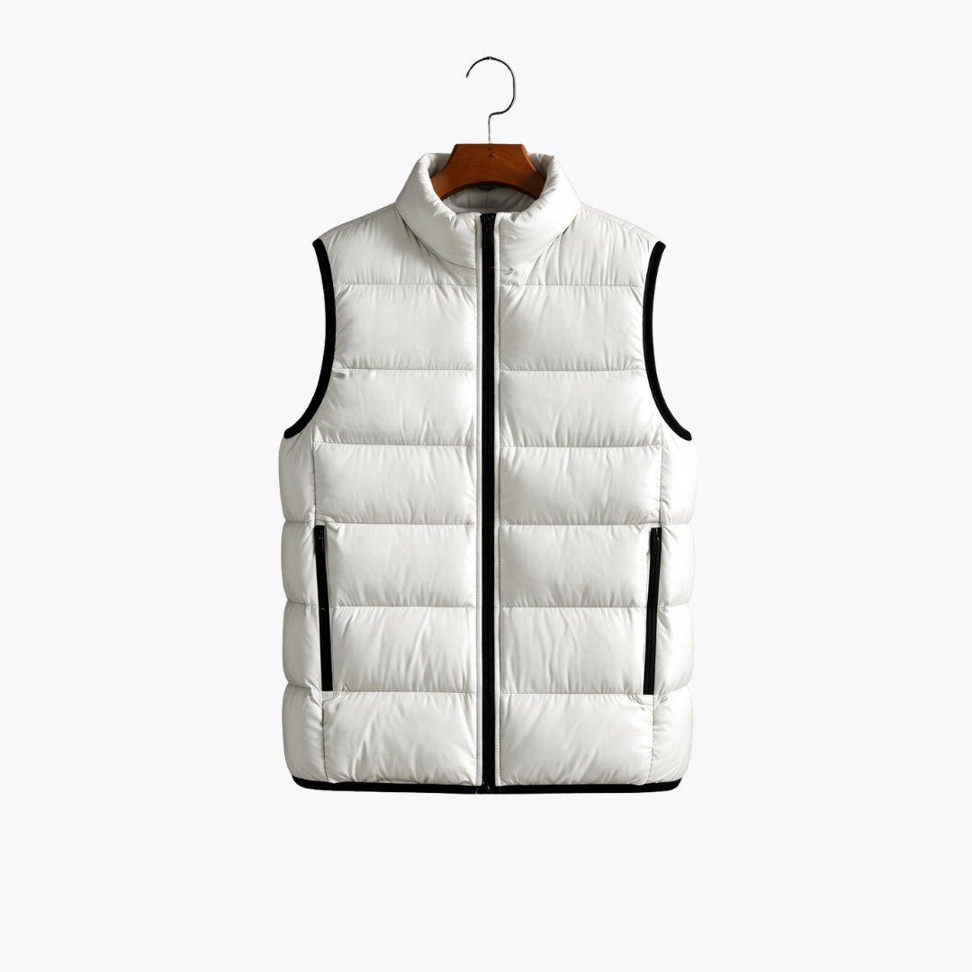 Men’s Lightweight Padded Vest with Front Zipper