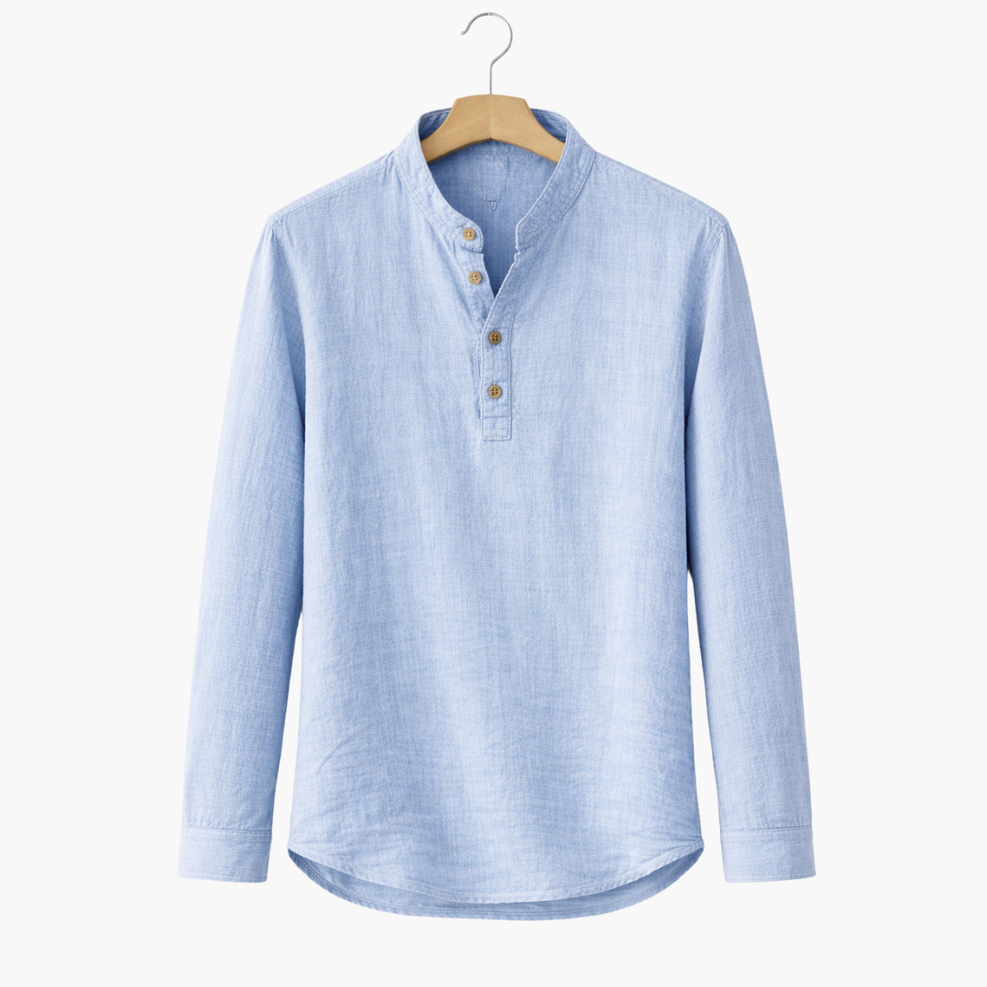 Men’s Beach Henley Shirt | Easy V-Neck Casualwear