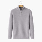 Men’s Half-Zip Knit Sweater | Slim Ribbed Pullover