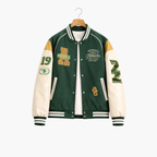 Men’s Varsity Letterman Jacket | Snap-Button Bomber