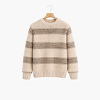 Męski prążkowany sweter dziany | Ciepły sweter w paski