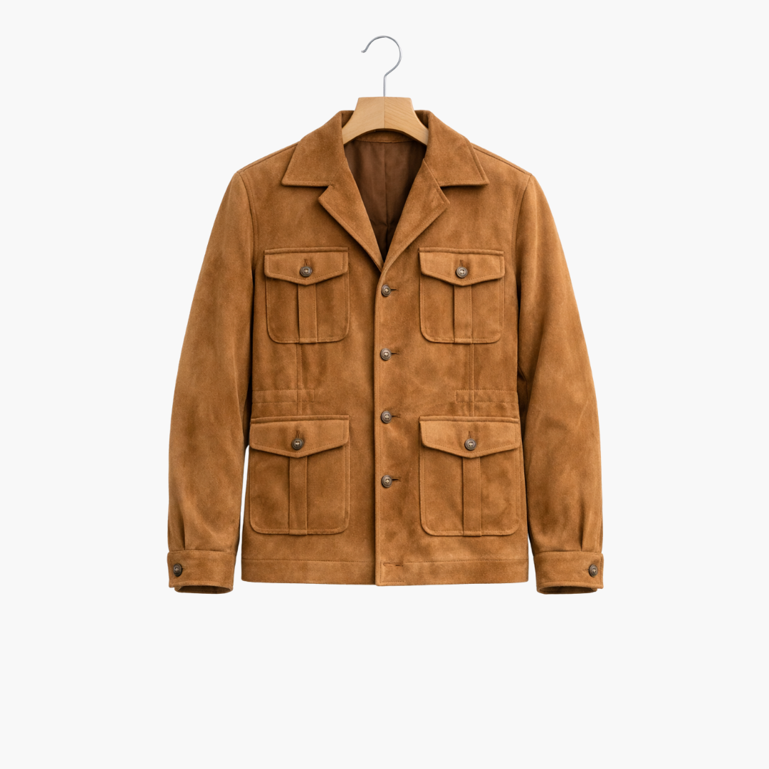 Men’s Tailored Field Jacket | Smart Four-Pocket Safari