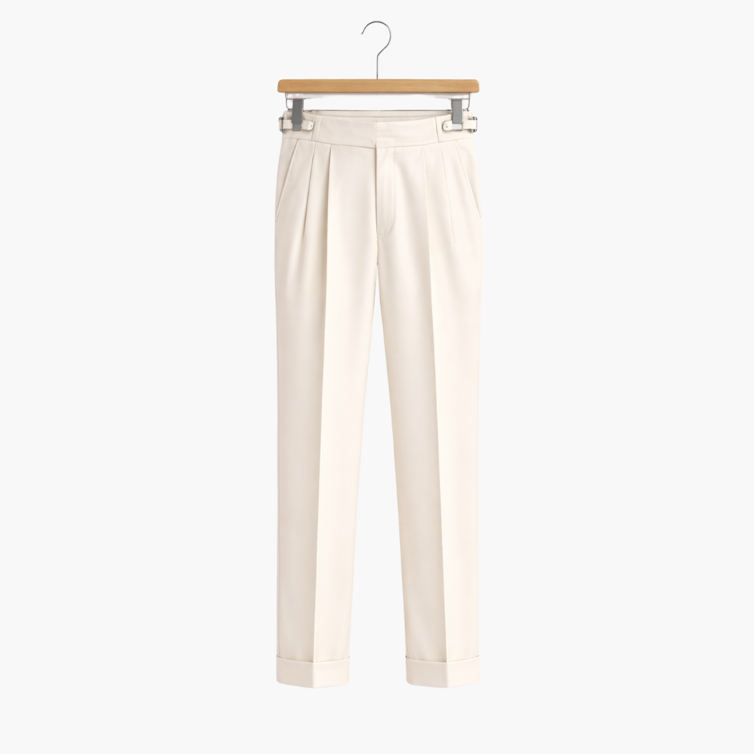 Men’s Tailored Dress Trousers | High-Rise Pleated Pants