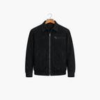 Men’s Textured Zip Jacket | Casual Bomber with Collar