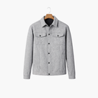 Men Streetwear Jacket | Button-Up Urban Jacket with Chest Pockets