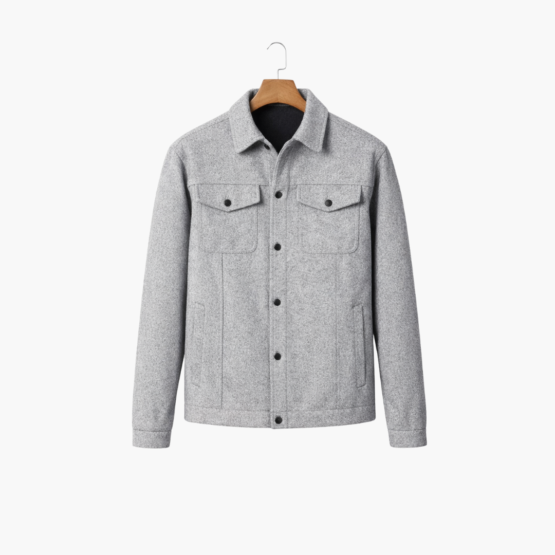 Men Streetwear Jacket | Button-Up Urban Jacket with Chest Pockets