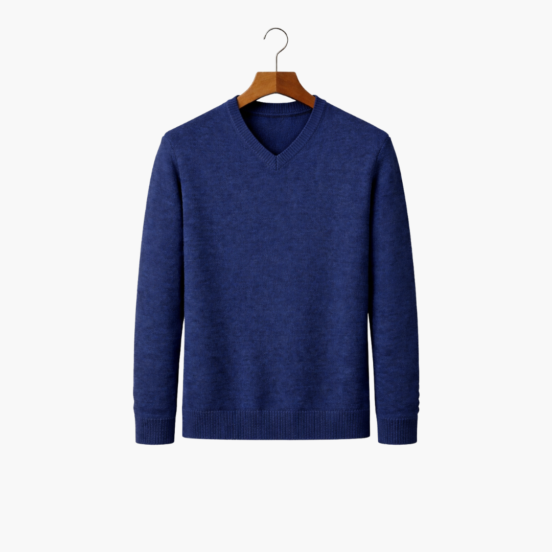 Men V-Neck Sweater | Stylish Knit Pullover for Layering
