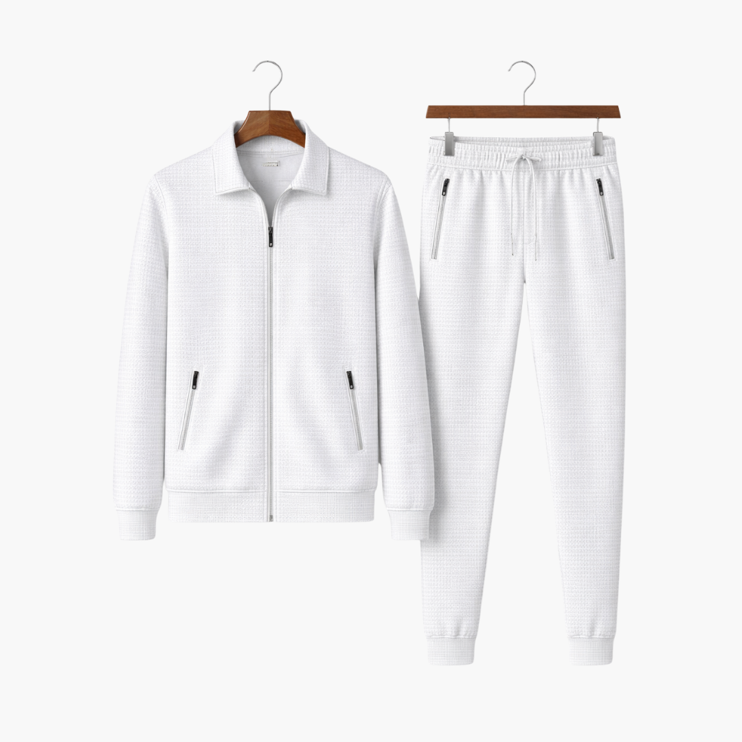 Men’s Modern Two-Piece Set | Casual Zip Jacket Outfit