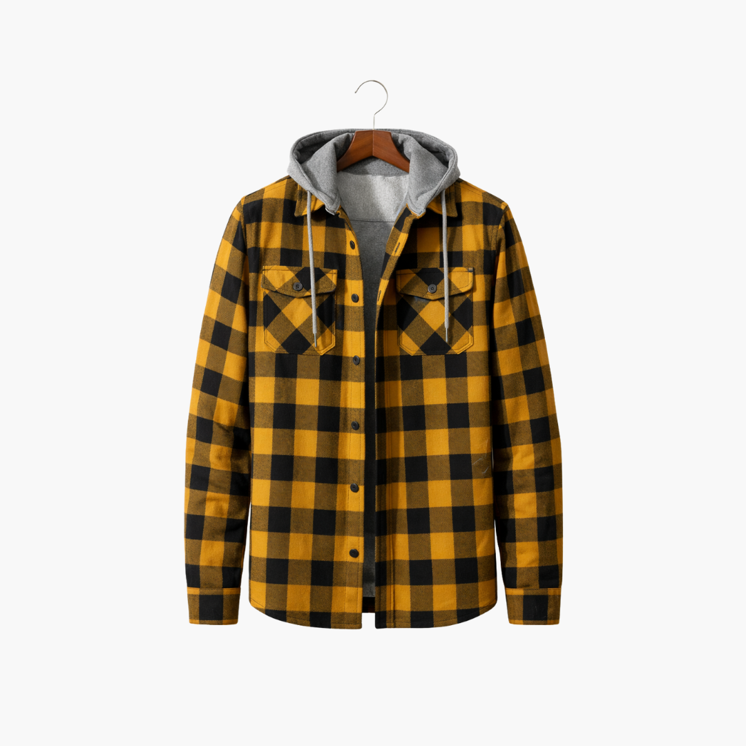 Men’s Checked Hooded Jacket | Casual Everyday Wear