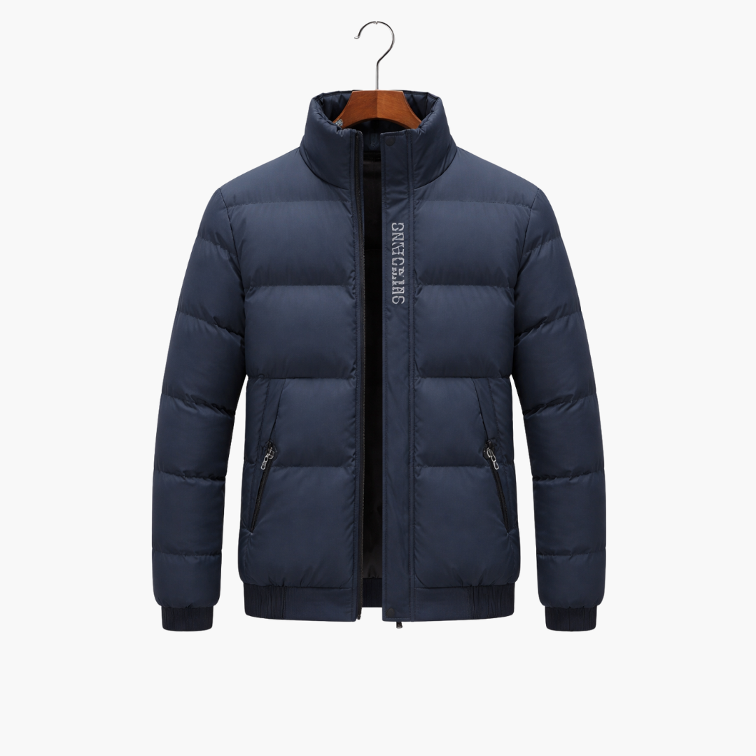 Weatherproof men's jacket with collar