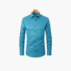 Men’s Satin Shirt with Button Closure | Elegant Slim Fit