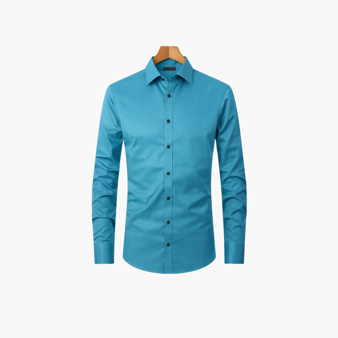 Men’s Satin Shirt with Button Closure | Elegant Slim Fit