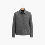 Men's casual quilted winter coat with stitched look