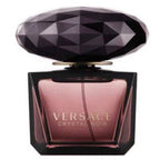 Versace Crystal Noir Eau de Parfum spray for women, 3 oz, featuring a sleek glass bottle with a black cap and elegant design.