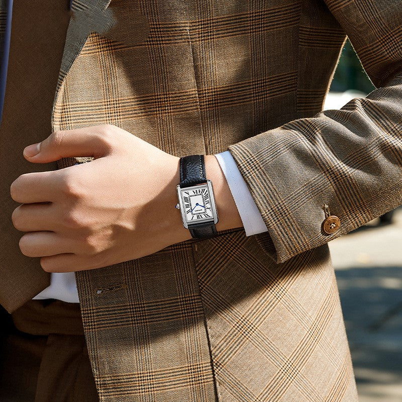 Men’s Dress Watch | Rectangular Case with Roman Numerals
