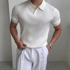 Open Neck Half Sleeves Polo for Men