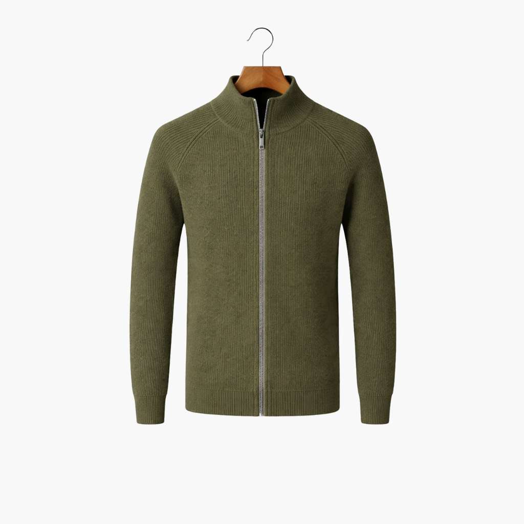 Cardigan zippé décontracté chic pour homme