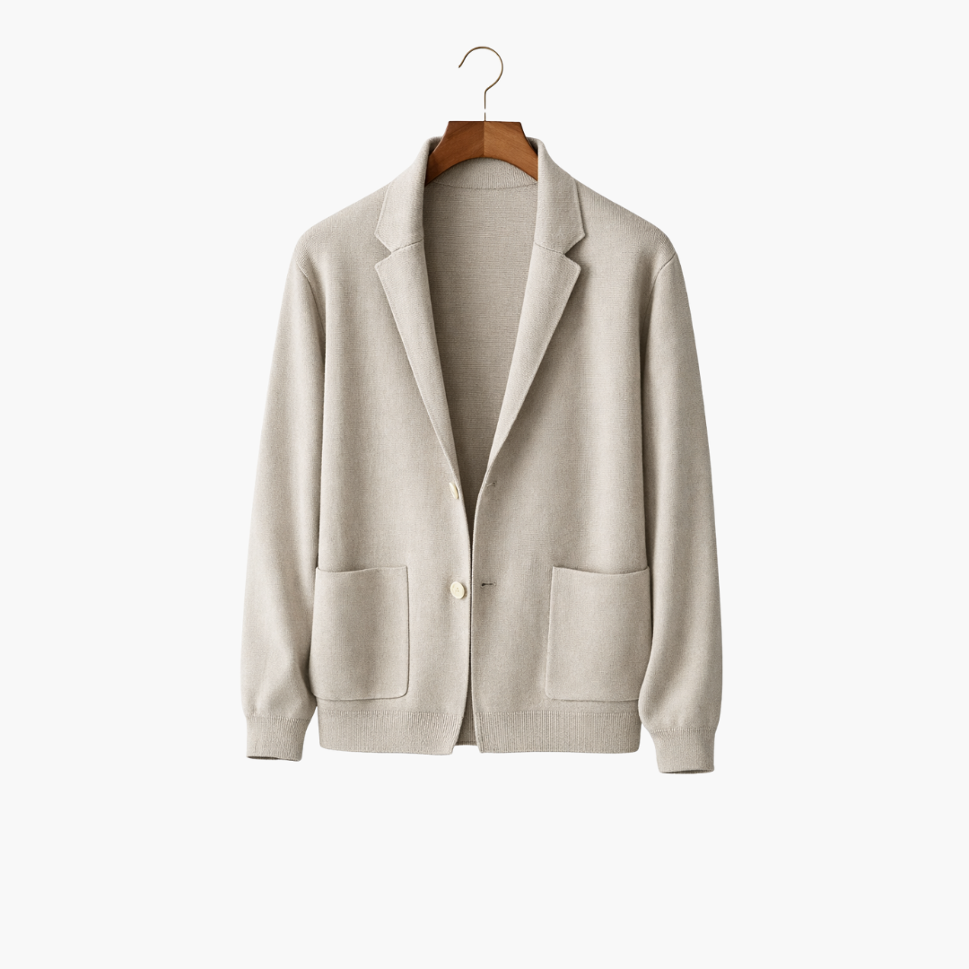 Elegant Cardigan with Button‑Front for Men