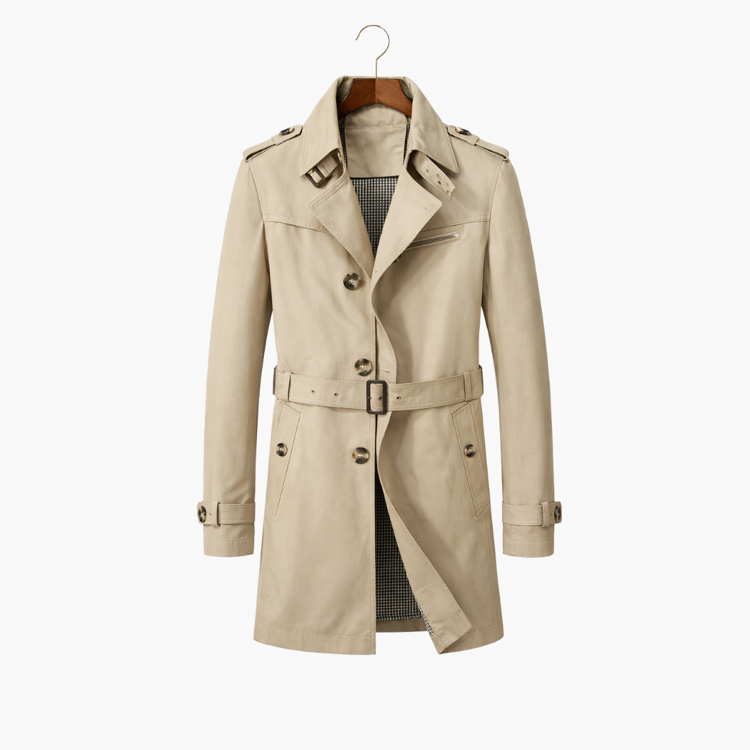 Coat with Belt for Men