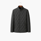 Pikowany płaszcz z pełnym zamkiem błyskawicznym dla mężczyzn