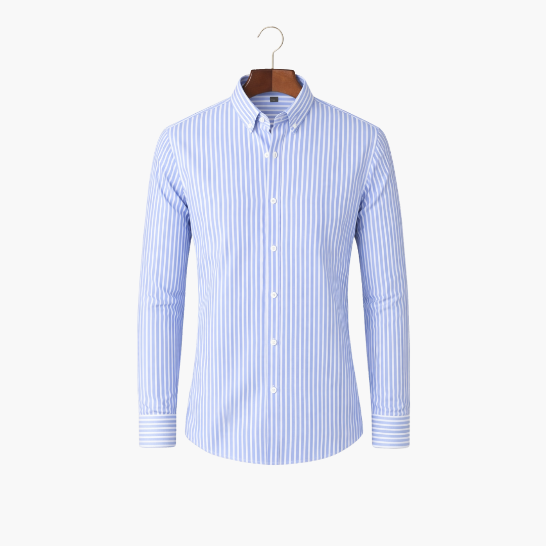 Striped Shirt with Button Cuffs for Men
